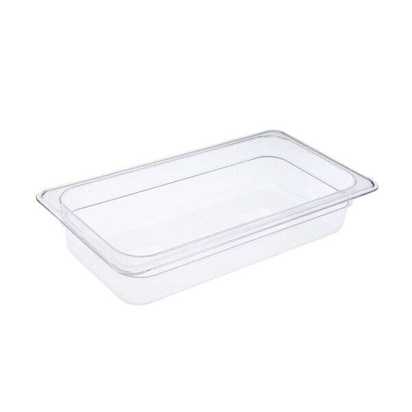 C.A.C. PCFP-T2, 2.5-inch Deep 1/3 Size Clear Polycarbonate Food Pan