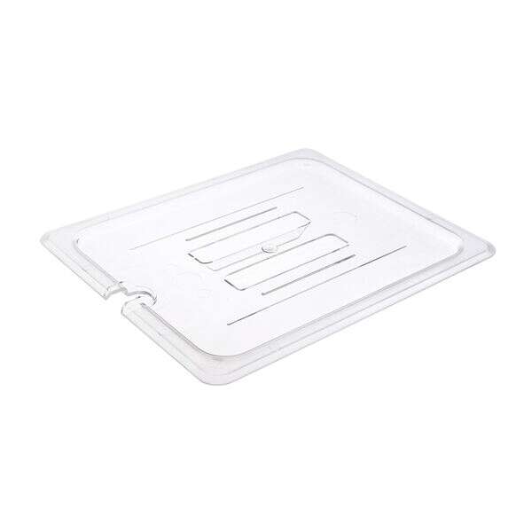 C.A.C. PCSL-HC, Half-Size Notched Polycarbonate Food Pan Cover, EA