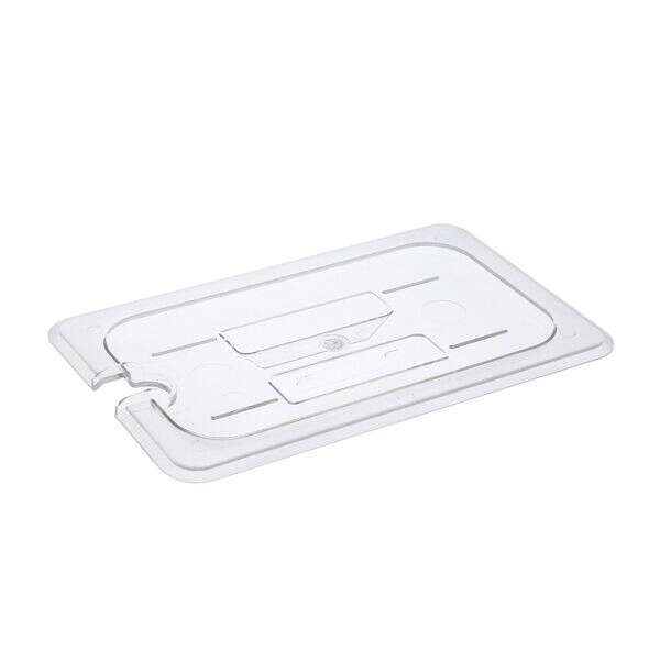 C.A.C. PCSL-QC, 1/4 Size Notched Polycarbonate Food Pan Cover, EA