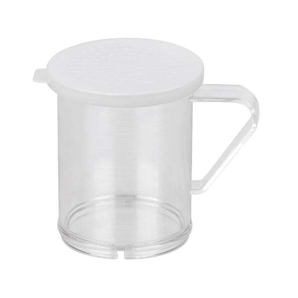 C.A.C. PDRG-10C-2, 10 Oz Clear Polycarbonate Dredge w/ Lid