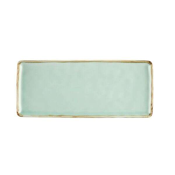 C.A.C. PMS-RT41-G, 14-Inch Porcelain Light Green Rectangular Platter, DZ