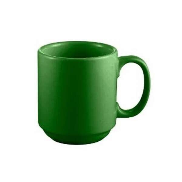 C.A.C. PRM-12-G, 12 Oz 3.25-Inch Stoneware Green Prime Straight Stacking Mug, 3 DZ/CS