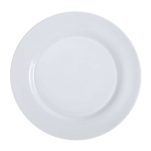 C.A.C. PS-21, 12-Inch Porcelain Wide Rim Flat Plate, DZ