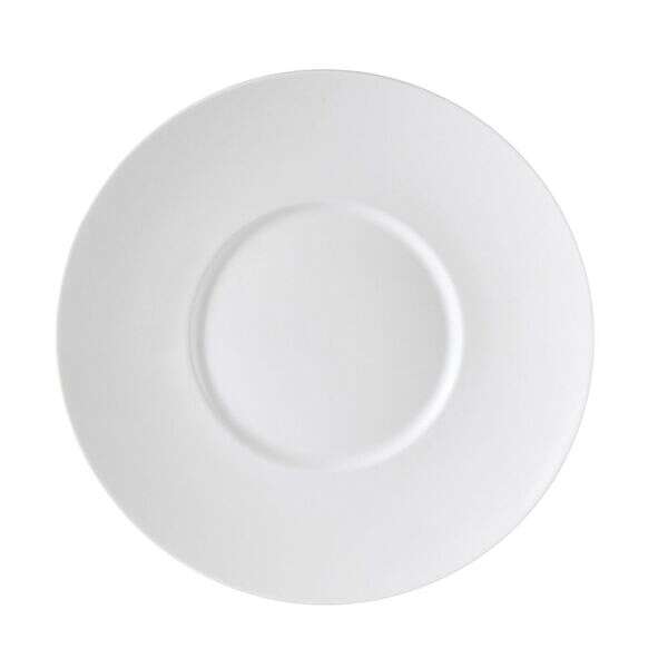 C.A.C. PS-21, 12-Inch Porcelain Wide Rim Flat Plate, DZ