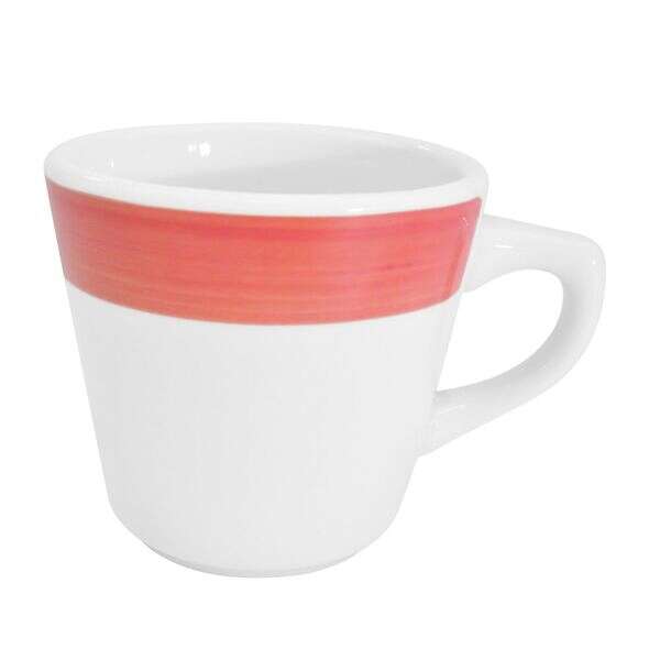 C.A.C. R-1-R, 7.5 Oz 3.25-Inch Stoneware Red Tall Cup, 3 DZ/CS