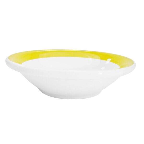 C.A.C. R-11-Y, 4.75 Oz 4.75-Inch Stoneware Yellow Fruit Dish, 3 DZ/CS