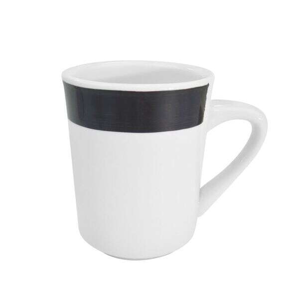 C.A.C. R-17-BLK, 8 Oz 3.12-Inch Stoneware Black Tierra Mug, 3 DZ/CS