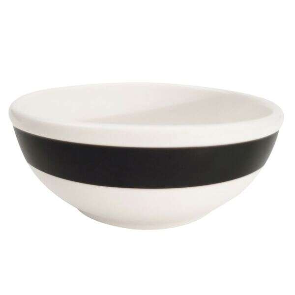 C.A.C. R-18-BLK, 15 Oz 5.87-Inch Stoneware Black Nappie Bowl, 3 DZ/CS