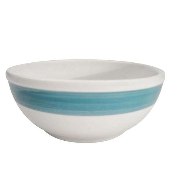 C.A.C. R-18-BLU, 15 Oz 5.87-Inch Stoneware Blue Nappie Bowl, 3 DZ/CS