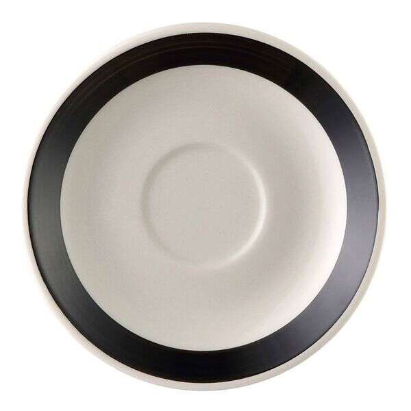 C.A.C. R-36-BLK, 4.5-Inch Stoneware Saucer for R-35-BLK Cup, 3 DZ/CS