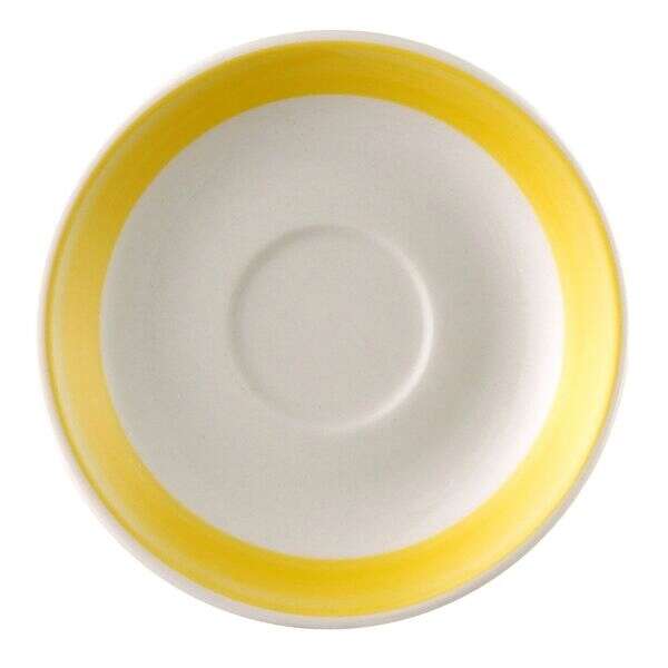 C.A.C. R-36-Y, 4.5-Inch Stoneware Saucer for R-35-Y Cup, 3 DZ/CS