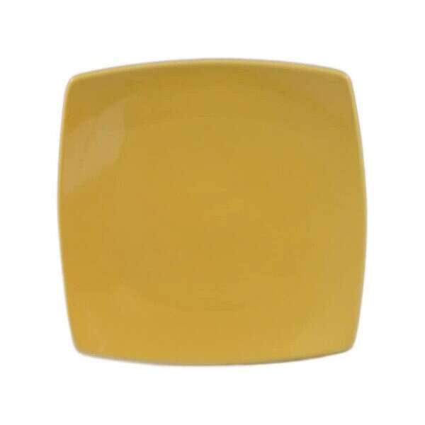 C.A.C. R-FS21-Y, 11.87-Inch Stoneware Yellow Square Flat Plate, DZ