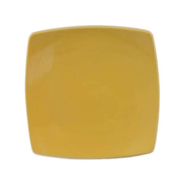 C.A.C. R-FS6-Y, 6.87-Inch Stoneware Yellow Square Flat Plate, 3 DZ/CS