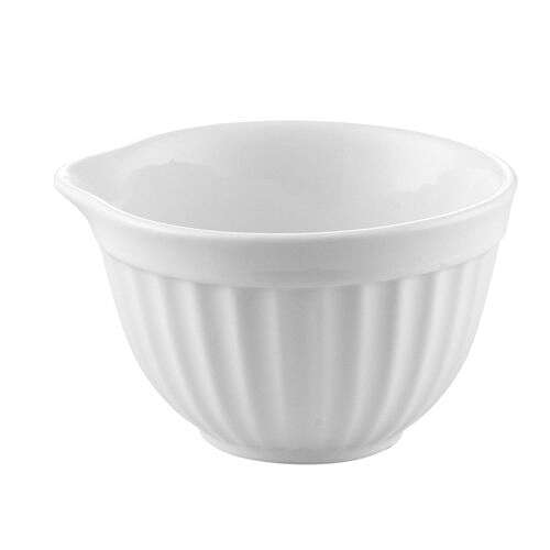 C.A.C. RKF-215, 15 Oz 5-Inch Porcelain Fluted Ramekin with Pour Spout, 2 DZ/CS