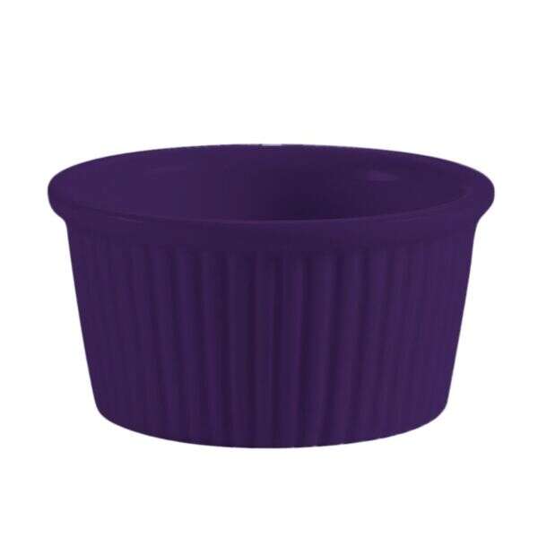 C.A.C. RKF-3-BLU, 3 Oz 3-Inch Stoneware Blue Fluted Ramekin, 4 DZ/CS