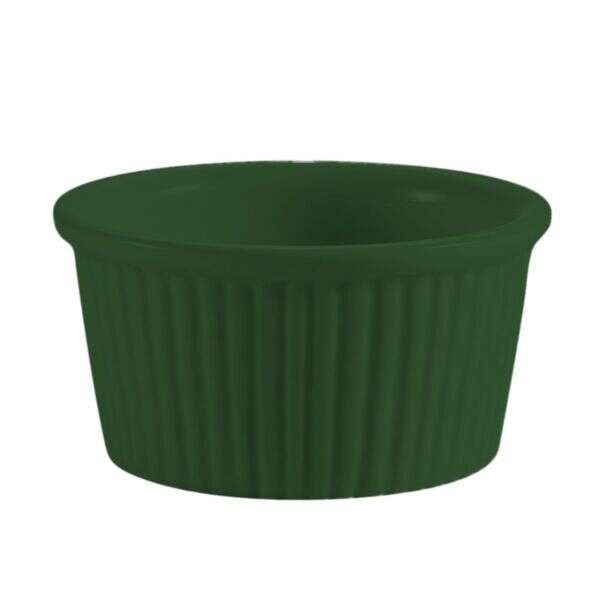 C.A.C. RKF-3-G, 3 Oz 3-Inch Stoneware Green Fluted Ramekin, 4 DZ/CS