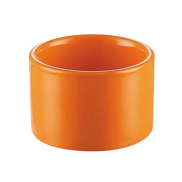 C.A.C. RKF-C4-TNG, 5 Oz 3-Inch Stoneware Tangerine Straight Ramekin, 2 DZ/CS