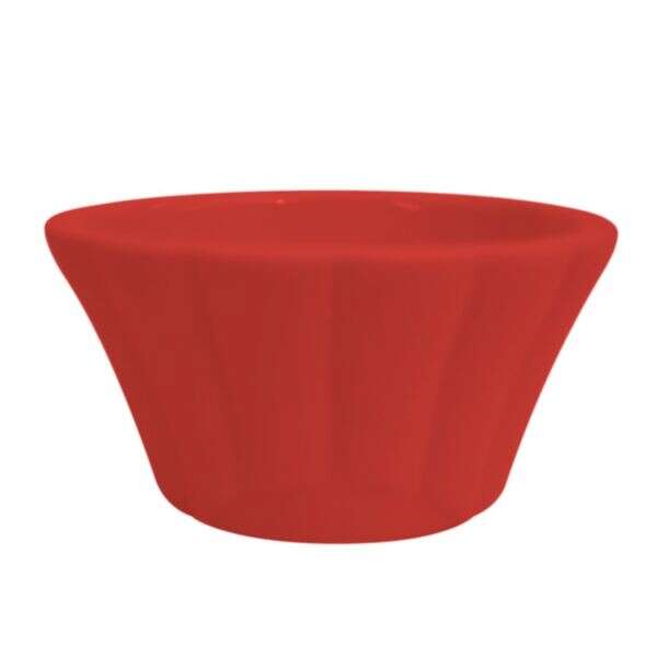 C.A.C. RMK-F4-R, 4 Oz 3.5-Inch Porcelain Red Floral Ramekin, 4 DZ/CS