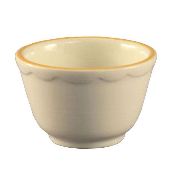 C.A.C. SC-4G, 7.25 Oz 4-Inch Stoneware Gold Band Bouillon Cup, 3 DZ/CS