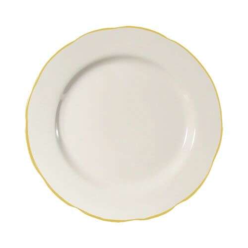 C.A.C. SC-6G, 6.37-Inch Stoneware Gold Band Dinner Plate, 3 DZ/CS