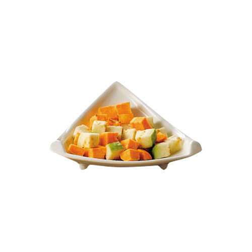 C.A.C. TB-H6, 6 Oz 6.25-Inch Porcelain Horn Edge Triangular Dish, 3 DZ/CS