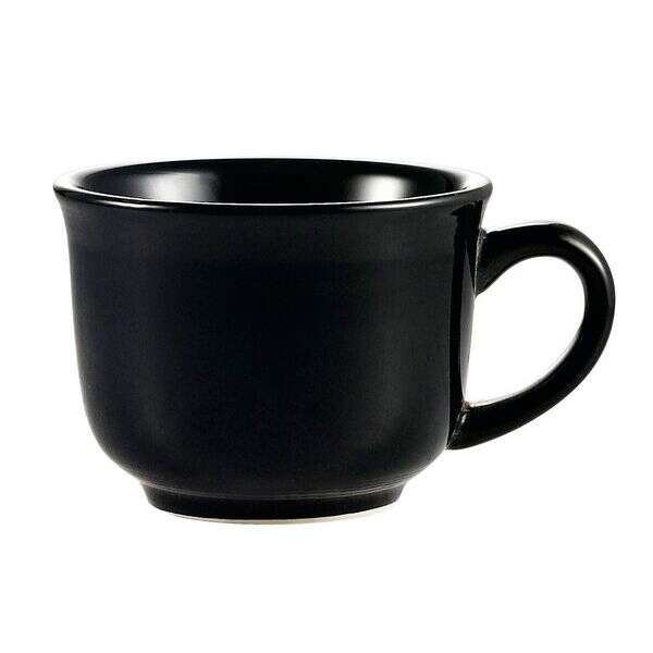 C.A.C. TG-1-BLK, 7.5 Oz 3.5-Inch Porcelain Black Tall Cup, 3 DZ/CS