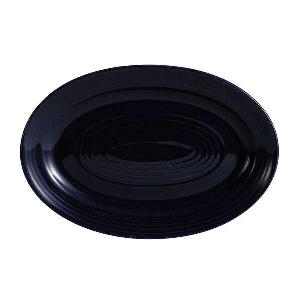 C.A.C. TG-12-CBU, 10.62-Inch Porcelain Cobalt Blue Oval Platter, 2 DZ/CS