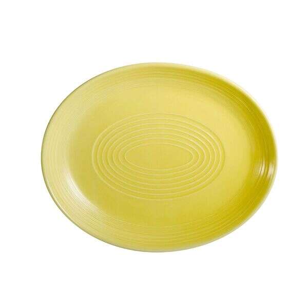 C.A.C. TG-13C-SFL, 11.5-Inch Porcelain Sunflower Coupe Oval Platter, DZ