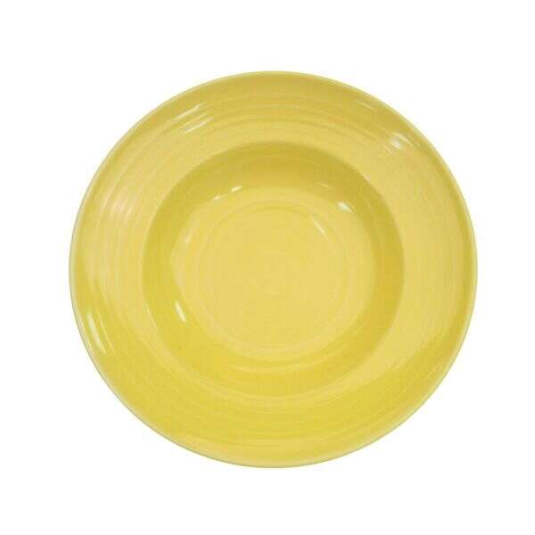 C.A.C. TG-3-SFL, 9 Oz 9-Inch Porcelain Sunflower Pasta Bowl, 2 DZ/CS