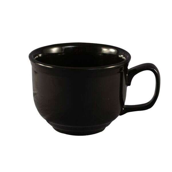 C.A.C. TG-318-BLK, 18 Oz 4.62-Inch Porcelain Black Jumbo Cup, 2 DZ/CS