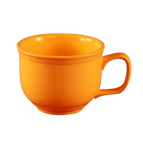 C.A.C. TG-318-TNG, 18 Oz 4.62-Inch Porcelain Tangerine Jumbo Cup, 2 DZ/CS