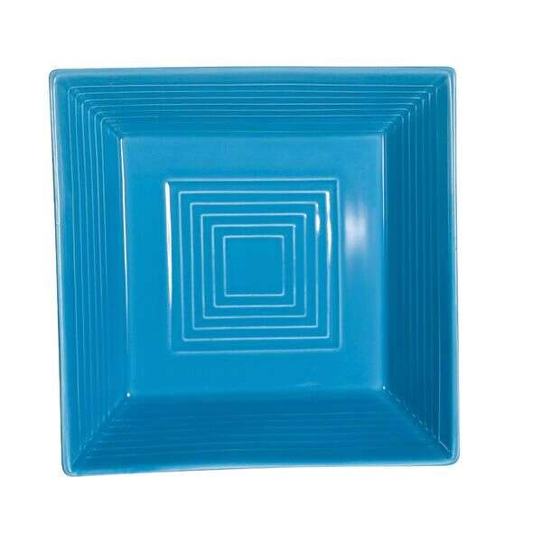 C.A.C. TG-B6-PCK, 15 Oz 6-Inch Porcelain Peacock Square Bowl, 2 DZ/CS