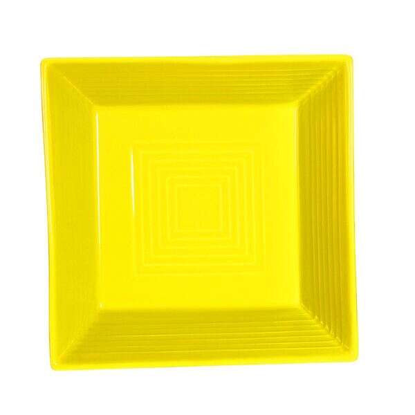 C.A.C. TG-B6-SFL, 15 Oz 6-Inch Porcelain Sunflower Square Bowl, 2 DZ/CS