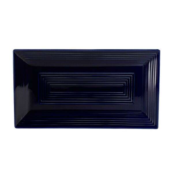 C.A.C. TG-RT13-CBU, 11.62-Inch Porcelain Cobalt Blue Rectangular Platter, DZ