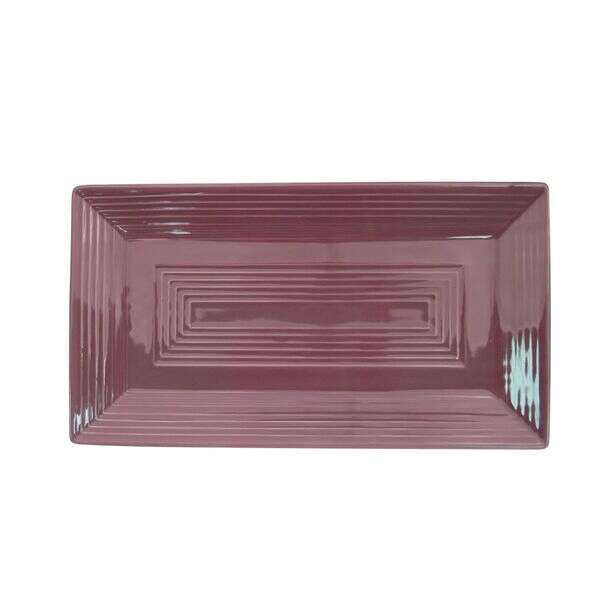 C.A.C. TG-RT13-PLM, 11.62-Inch Porcelain Plum Rectangular Platter, DZ