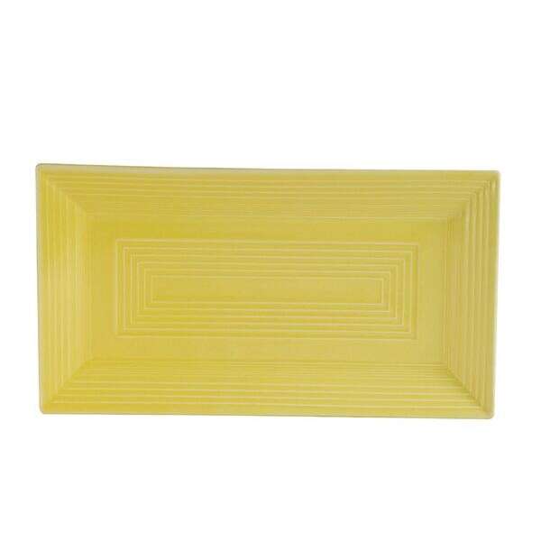 C.A.C. TG-RT13-SFL, 11.62-Inch Porcelain Sunflower Rectangular Platter, DZ