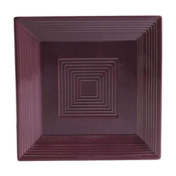 C.A.C. TG-SQ16-PLM, 10-Inch Porcelain Plum Square Plate, DZ