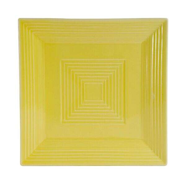 C.A.C. TG-SQ16-SFL, 10-Inch Porcelain Sunflower Square Plate, DZ