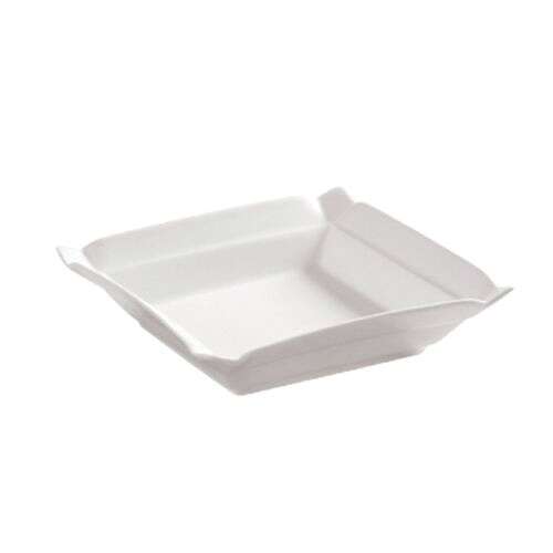 C.A.C. TMS-3, 16 Oz 8-Inch Porcelain Square Soup Plate, 2 DZ/CS