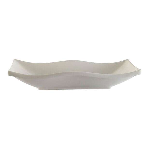 C.A.C. TOK-W23, 30 Oz 11.75-Inch Porcelain Wavy Rim Deep Rectangular Platter, DZ