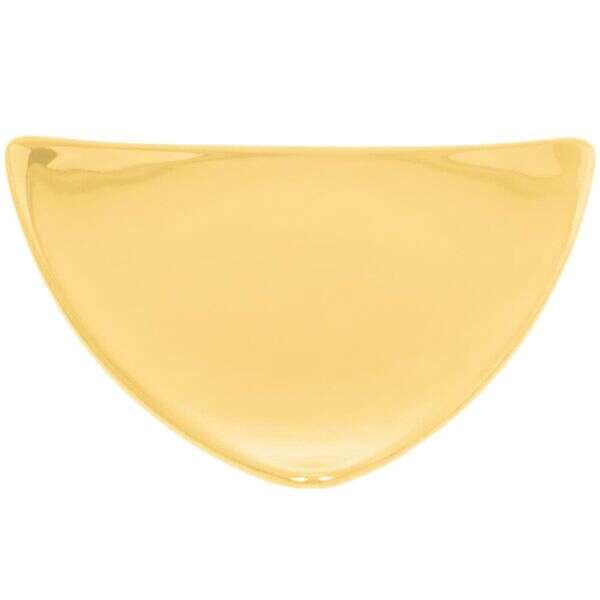 C.A.C. TRG-16-Y, 10.5-Inch Porcelain Yellow Triangular Flat Plate, DZ