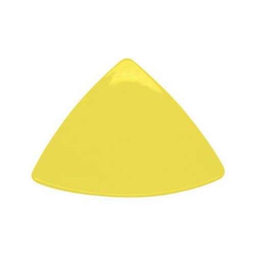 C.A.C. TRG-9-Y, 8.5-Inch Porcelain Yellow Triangular Flat Plate, 2 DZ/CS