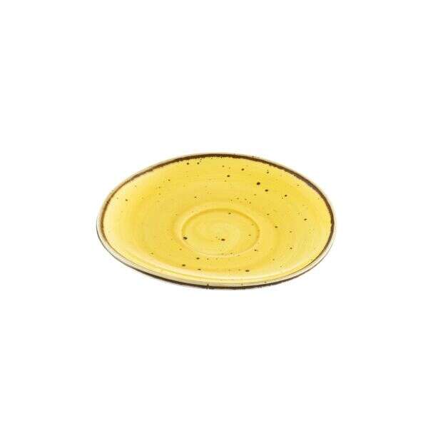 C.A.C. TUS-2-SFL, 6.25-Inch Porcelain Sunflower Dessert Saucer for TUS-1-SFL, 3 DZ/CS