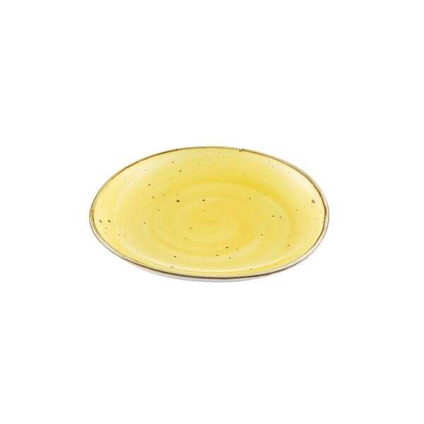 C.A.C. TUS-6-SFL, 6.37-Inch Porcelain Sunflower Dessert Plate, 3 DZ/CS