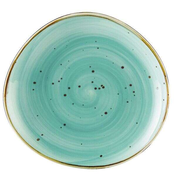 C.A.C. TUS-6-TQS, 6.37-Inch Porcelain Turquoise Dessert Plate, 3 DZ/CS