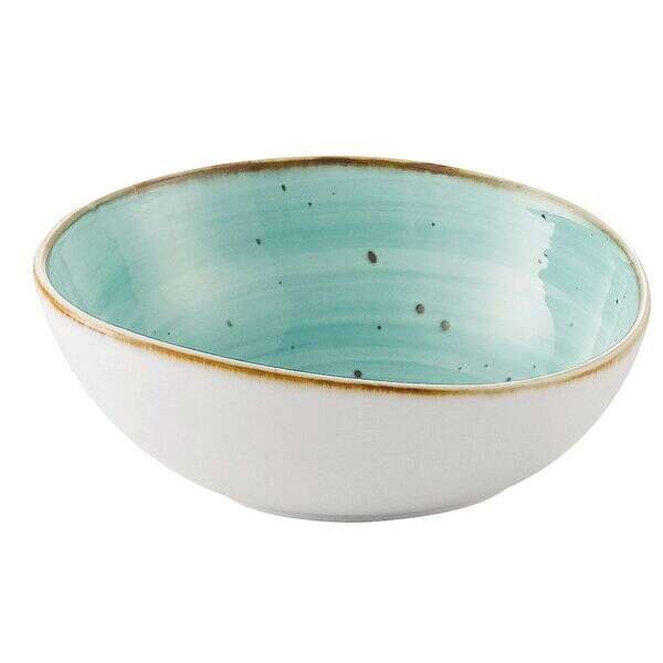 C.A.C. TUS-B6-TQS, 13 Oz 6-Inch Porcelain Turquoise Soup/Salad Bowl, 3 DZ/CS