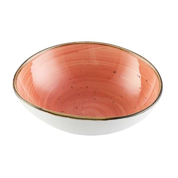 C.A.C. TUS-B7-CRL, 20 Oz 7.5-Inch Porcelain Coral Soup/Salad Bowl, 2 DZ/CS