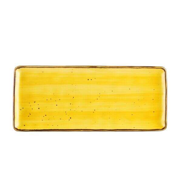 C.A.C. TUS-RT13-SFL, 12-Inch Porcelain Sunflower Rectangular Platter, DZ