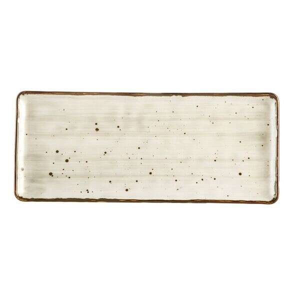 C.A.C. TUS-RT61-BGE, 16-Inch Porcelain Beige Rectangular Dessert Platter, DZ