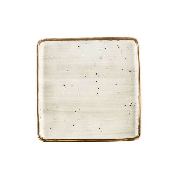 C.A.C. TUS-SQ6-BGE, 6-Inch Porcelain Beige Square Dessert Plate, 3 DZ/CS